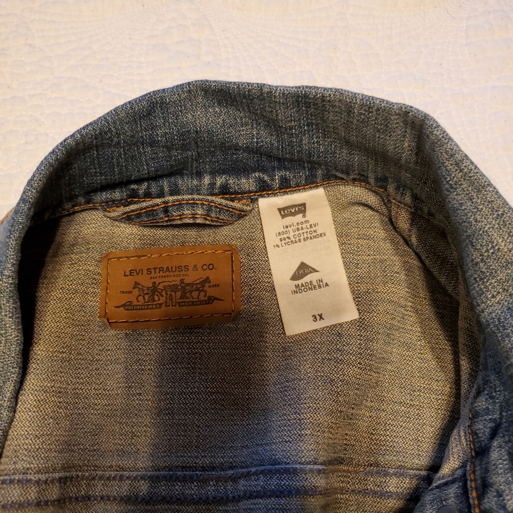 Vintage Levi Strauss Blue Denim Jacket, 2X